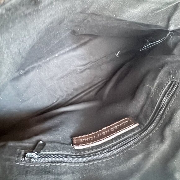 Vintage 90s Deep Dark Chestnut Brown Leather Handbag - Picture 8 of 8